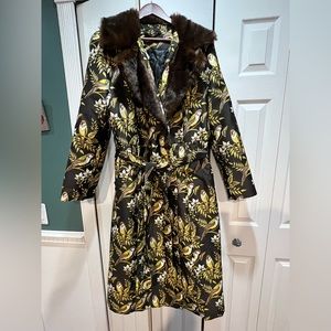 COPY - Fall-Winter Dress Coat Bird Motif Size 22, purchased from ModCloth